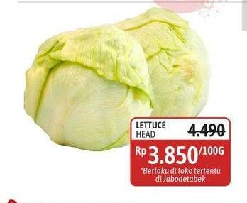 Promo Harga Lettuce Sayur Head per 100 gr - Alfamidi