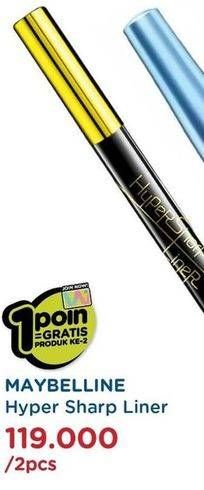 Promo Harga MAYBELLINE Hyper Sharp Liner Black per 2 pcs - Watsons
