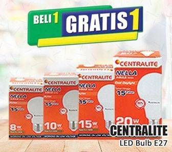 Promo Harga CENTRALITE LED Bulb E27 CDL 8W, E27 CDL 10W, E27 CDL 15W  - Hari Hari