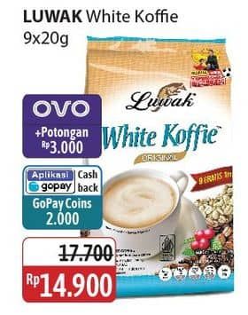 Promo Harga Luwak White Koffie per 9 sachet 20 gr - Alfamidi