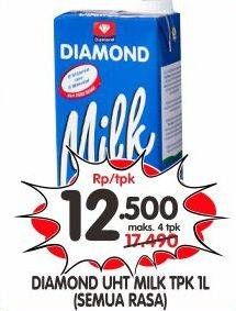Promo Harga DIAMOND Milk UHT Full Cream 1000 ml - Superindo