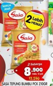 Promo Harga Sasa Tepung Bumbu All Variants 210 gr - Superindo