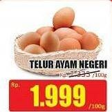 Promo Harga Telur Ayam Negeri per 100 gr - Hari Hari