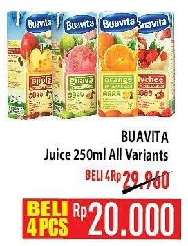 Promo Harga BUAVITA Fresh Juice All Variants 250 ml - Hypermart