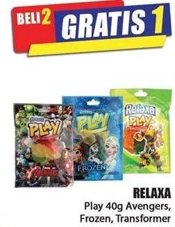 Promo Harga RELAXA Candy Play Avengers, Frozen, Transformers 40 gr - Hari Hari