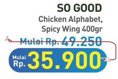 Promo Harga So Good Chicken Nugget/Spicy Wings  - Hypermart