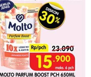 Promo Harga Molto Parfum Boost All Variants 650 ml - Superindo