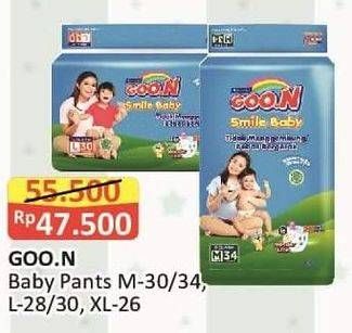 Promo Harga Goon Smile Baby Pants L30, M34, XL26 26 pcs - Alfamart