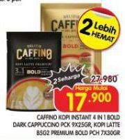 CAFFINO Kopi Instant 4 in 1 Bold Dark Cappuccino Pck 9x25gr, Kopi Latte B5G2 Premium Bold Pch 7x30gr