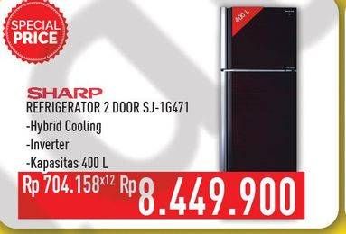 Promo Harga SHARP SJ-IG471PG | Refrigerator 2 Door  - Hypermart