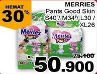 Promo Harga Merries Pants Good Skin S40, M34, L30, XL26  - Giant