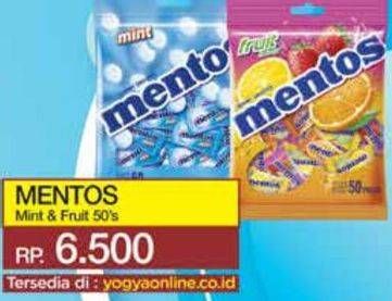 Promo Harga Mentos Candy Mint, Fruit 121 gr - Yogya