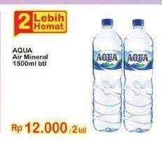Promo Harga Aqua Air Mineral 1500 ml - Indomaret