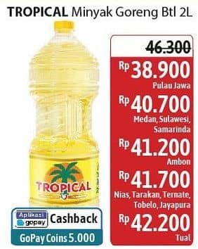 Promo Harga Tropical Minyak Goreng 2000 ml - Alfamidi