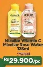 Promo Harga Garnier Micellar Water Vitamin C, Rose 125 ml - Alfamart