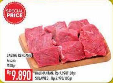 Promo Harga Daging Rendang Sapi Frozen per 100 gr - Hypermart