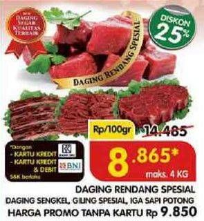 Promo Harga Daging Rendang / Giling / Iga Sapi / Sengkel  - Superindo