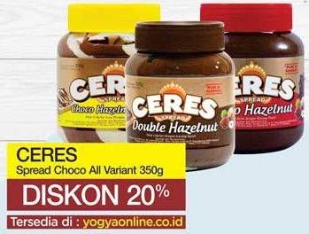 Promo Harga CERES Choco Spread All Variants 350 gr - Yogya