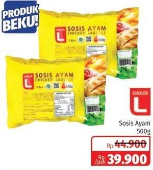 Promo Harga CHOICE L Sosis Ayam 500 gr - Lotte Grosir