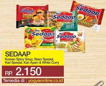 Promo Harga SEDAAP Mie Kuah Baso Spesial, Kari Ayam, Kari Spesial, White Curry 72 gr - Yogya