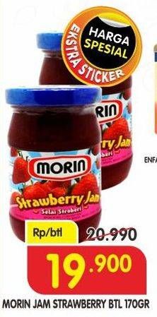Promo Harga MORIN Jam Strawberry 170 gr - Superindo
