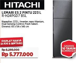 Promo Harga Hitachi R-H24PGD7 BBK/BL  - COURTS