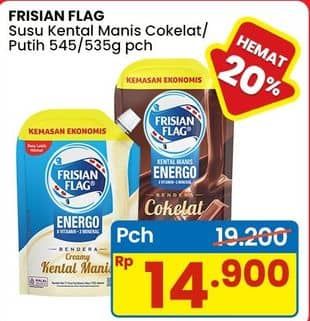 Promo Harga Frisian Flag Susu Kental Manis Cokelat, Putih 535 gr - Indomaret