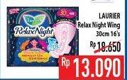 Promo Harga Laurier Relax Night 30cm 16 pcs - Hypermart