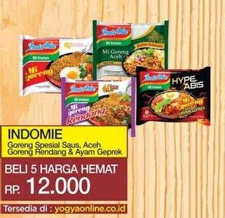 Promo Harga INDOMIE Mi Goreng Spesial, Aceh, Rendang, Ayam Geprek per 5 pcs - Yogya