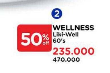Promo Harga Wellness Liki Well 60 pcs - Watsons