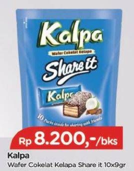 Promo Harga KALPA Wafer Cokelat Kelapa Share It per 10 pcs 9 gr - TIP TOP