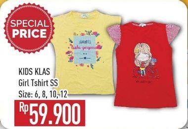 Promo Harga KIDS KLAS Girl T-Shirt SS 6, 8, 10, 12  - Hypermart