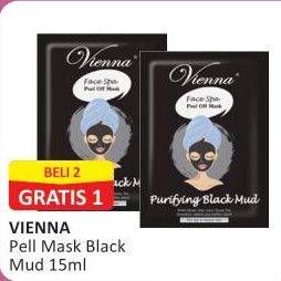Promo Harga VIENNA Face Mask Purifying Black Mud 15 ml - Alfamart