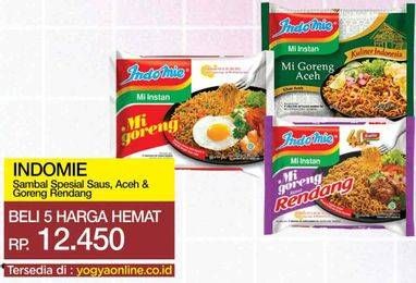 Promo Harga INDOMIE Mi Goreng Aceh, Rendang, Spesial 85 gr - Yogya