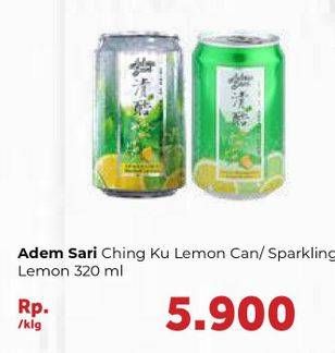 Promo Harga ADEM SARI Ching Ku Herbal Lemon, Sparkling Herbal Lemon 320 ml - Carrefour