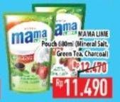 Promo Harga Mama Lime Cairan Pencuci Piring Charcoal, Green Tea, Lime 680 ml - Hypermart