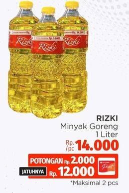 Promo Harga Rizki Minyak Goreng 1000 ml - Lotte Grosir