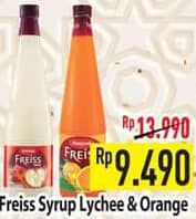 Promo Harga Freiss Syrup Squash Lychee, Orange 500 ml - Hypermart