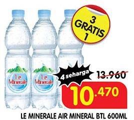 Promo Harga LE MINERALE Air Mineral 600 ml - Superindo