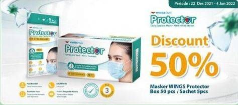 Promo Harga WINGS CARE Protector Daily Masker Kesehatan   - Indomaret