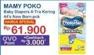 Promo Harga Mamy Poko Perekat Xtra Kering NB-S44 44 pcs - Indomaret