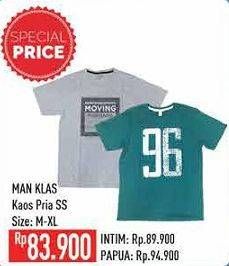 Promo Harga MAN KLAS Kaos Pria S/S M-XL  - Hypermart