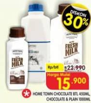 Promo Harga Hometown Fresh Milk Chocolate, Plain 450 ml - Superindo