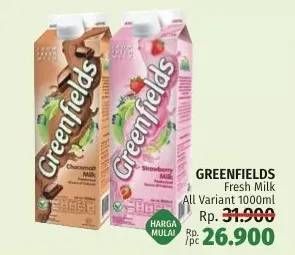 Promo Harga Greenfields Fresh Milk All Variants 1000 ml - LotteMart