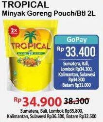 Promo Harga TROPICAL Minyak Goreng Pouch/Botol 2L  - Alfamart