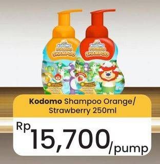 Promo Harga Kodomo Foaming Shampoo Orange, Strawberry 250 ml - Carrefour