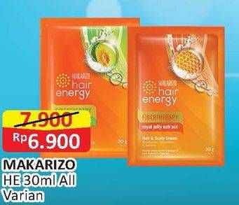 Promo Harga MAKARIZO Hair Energy Fibertherapy Hair & Scalp Creambath All Variants 30 gr - Alfamart