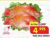 Promo Harga Ikan Nila Merah per 100 gr - Superindo