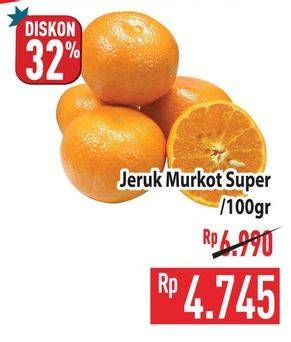 Promo Harga Jeruk Murcot Super per 100 gr - Hypermart