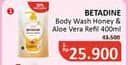 Promo Harga Betadine Natural Defense Body Wash Manuka Honey Moisturising Aloe Vera, Refreshing Pomegranate And Moisturising Aloe Vera 400 ml - Alfamidi
